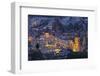 Town View of Gšreme at Night, Cappadocia, Anatolia, Turkey-Rainer Mirau-Framed Photographic Print