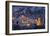 Town View of Gšreme at Night, Cappadocia, Anatolia, Turkey-Rainer Mirau-Framed Photographic Print