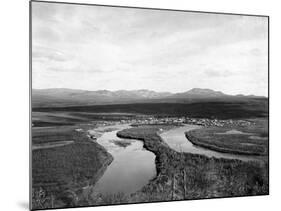 Town View of Iditarod, Alaska Photograph - Iditarod, AK-Lantern Press-Mounted Art Print