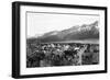 Town View of Seward, Alaska Photograph - Seward, AK-Lantern Press-Framed Art Print