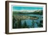 Town View of Seward, Alaska - Seward, AK-Lantern Press-Framed Art Print