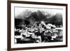 Town View of Sitka, Alaska with Pyramid Mountains Photograph - Sitka, AK-Lantern Press-Framed Premium Giclee Print