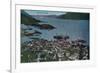 Town View of Wrangell, Alaska - Wrangell, AK-Lantern Press-Framed Premium Giclee Print