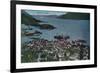 Town View of Wrangell, Alaska - Wrangell, AK-Lantern Press-Framed Premium Giclee Print