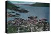 Town View of Wrangell, Alaska - Wrangell, AK-Lantern Press-Stretched Canvas