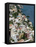 Town View, Positano, Amalfi Coast, Campania, Italy-Walter Bibikow-Framed Stretched Canvas