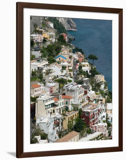 Town View, Positano, Amalfi Coast, Campania, Italy-Walter Bibikow-Framed Photographic Print