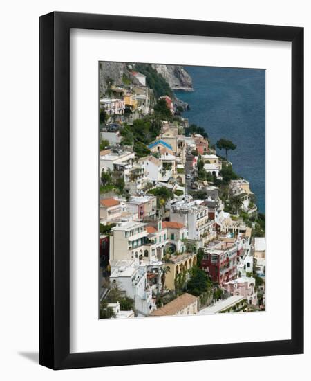 Town View, Positano, Amalfi Coast, Campania, Italy-Walter Bibikow-Framed Photographic Print