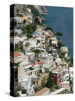 Town View, Positano, Amalfi Coast, Campania, Italy-Walter Bibikow-Stretched Canvas