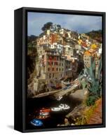 Town View, Rio Maggiore, Cinque Terre, Italy-Alison Jones-Framed Stretched Canvas