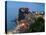 Town View with Castello Ruffo, Scilla, Calabria, Italy-Walter Bibikow-Stretched Canvas