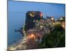 Town View with Castello Ruffo, Scilla, Calabria, Italy-Walter Bibikow-Mounted Premium Photographic Print