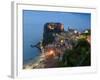 Town View with Castello Ruffo, Scilla, Calabria, Italy-Walter Bibikow-Framed Photographic Print