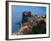 Town View with Castello Ruffo, Scilla, Calabria, Italy-Walter Bibikow-Framed Photographic Print