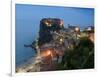 Town View with Castello Ruffo, Scilla, Calabria, Italy-Walter Bibikow-Framed Photographic Print