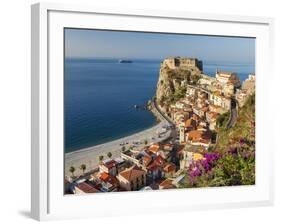 Town View With Castello Ruffo, Scilla, Calabria, Italy-Peter Adams-Framed Photographic Print