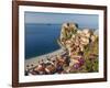 Town View With Castello Ruffo, Scilla, Calabria, Italy-Peter Adams-Framed Photographic Print