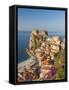 Town View With Castello Ruffo, Scilla, Calabria, Italy-Peter Adams-Framed Stretched Canvas