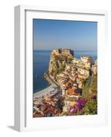 Town View With Castello Ruffo, Scilla, Calabria, Italy-Peter Adams-Framed Photographic Print