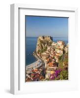 Town View With Castello Ruffo, Scilla, Calabria, Italy-Peter Adams-Framed Photographic Print