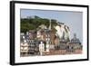 Town View with Cliffs, Le Treport, Normandy, France-Walter Bibikow-Framed Photographic Print