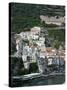 Town View with Harbor, Amalfi, Amalfi Coast, Campania, Italy-Walter Bibikow-Stretched Canvas