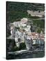 Town View with Harbor, Amalfi, Amalfi Coast, Campania, Italy-Walter Bibikow-Stretched Canvas