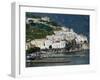 Town View with Harbor, Amalfi, Amalfi Coast, Campania, Italy-Walter Bibikow-Framed Premium Photographic Print