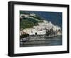 Town View with Harbor, Amalfi, Amalfi Coast, Campania, Italy-Walter Bibikow-Framed Photographic Print