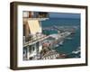 Town View with Port, Salerno, Campania, Italy-Walter Bibikow-Framed Photographic Print