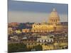 Town View with St. Peter's Basilica, Rome, Lazio, Italy-Rainer Mirau-Mounted Photographic Print