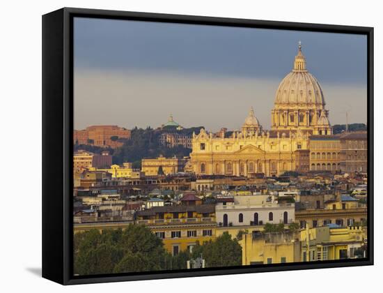 Town View with St. Peter's Basilica, Rome, Lazio, Italy-Rainer Mirau-Framed Stretched Canvas