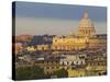 Town View with St. Peter's Basilica, Rome, Lazio, Italy-Rainer Mirau-Stretched Canvas