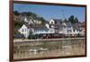 Town View with Tourist Train, Somme Bay, Le Crotoy, Picardy, France-Walter Bibikow-Framed Photographic Print