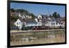 Town View with Tourist Train, Somme Bay, Le Crotoy, Picardy, France-Walter Bibikow-Framed Photographic Print