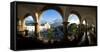 Town Viewed Through from a Palace, Palacio De Los Capitanes Generale, Antigua Guatemala, Guatemala-null-Framed Stretched Canvas