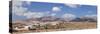 Town with Mountains in the Background, Tunisia, Fuerteventura, Canary Islands, Spain-null-Stretched Canvas