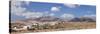 Town with Mountains in the Background, Tunisia, Fuerteventura, Canary Islands, Spain-null-Stretched Canvas