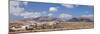 Town with Mountains in the Background, Tunisia, Fuerteventura, Canary Islands, Spain-null-Mounted Photographic Print