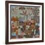 Town with Sun and Moon-Hilke Macintyre-Framed Giclee Print