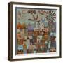 Town with Sun and Moon-Hilke Macintyre-Framed Giclee Print