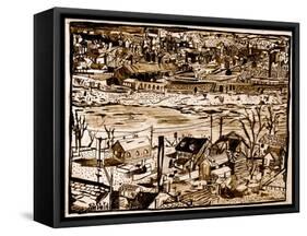 Town-Pat Macdonald-Framed Stretched Canvas