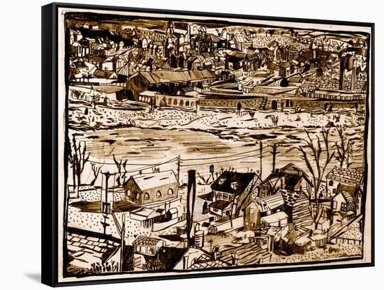 Town-Pat Macdonald-Framed Stretched Canvas