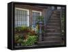 Townhouse Steps-J.D. Mcfarlan-Framed Stretched Canvas