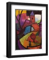 Townscape, Badacsony Hillside-Emil Parrag-Framed Giclee Print