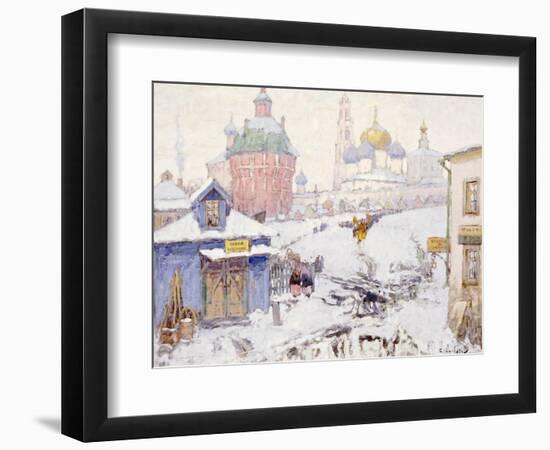 Townscape in Winter-Konstantin Ivanovich Gorbatov-Framed Giclee Print