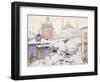 Townscape in Winter-Konstantin Ivanovich Gorbatov-Framed Giclee Print