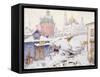 Townscape in Winter-Konstantin Ivanovich Gorbatov-Framed Stretched Canvas