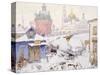 Townscape in Winter-Konstantin Ivanovich Gorbatov-Stretched Canvas