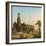 Townspeople Near the Nicolaikerk, Utrecht-Jan Hendrik Verheyen-Framed Giclee Print